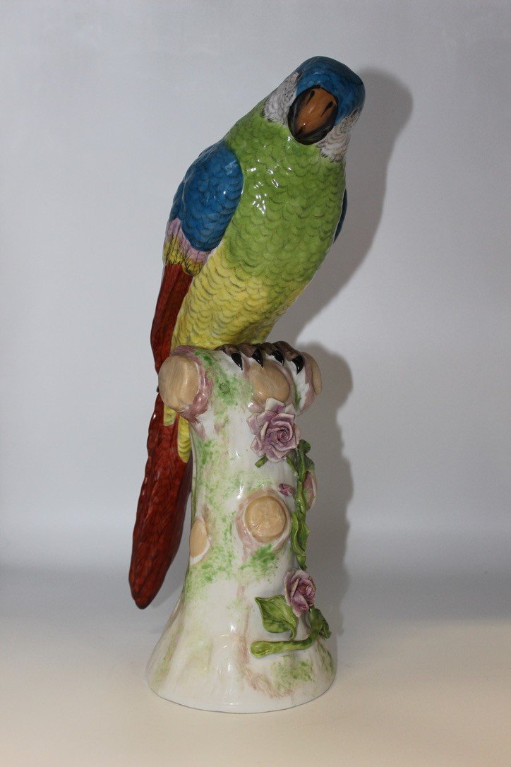 Porcelain Parrot In The Taste Of Meissen XX