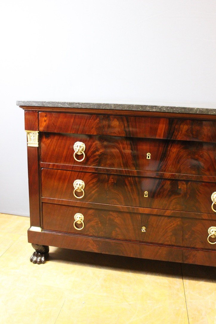 Commode Empire Retour d'Egypte En Acajou Début XIX-photo-4