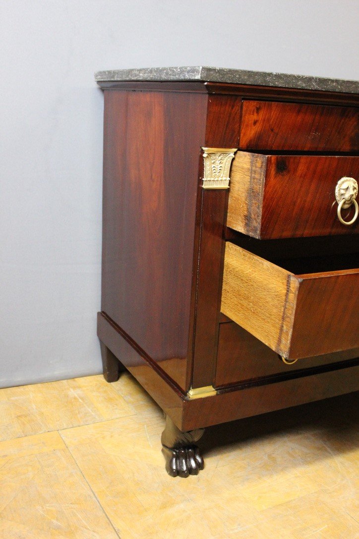 Commode Empire Retour d'Egypte En Acajou Début XIX-photo-2