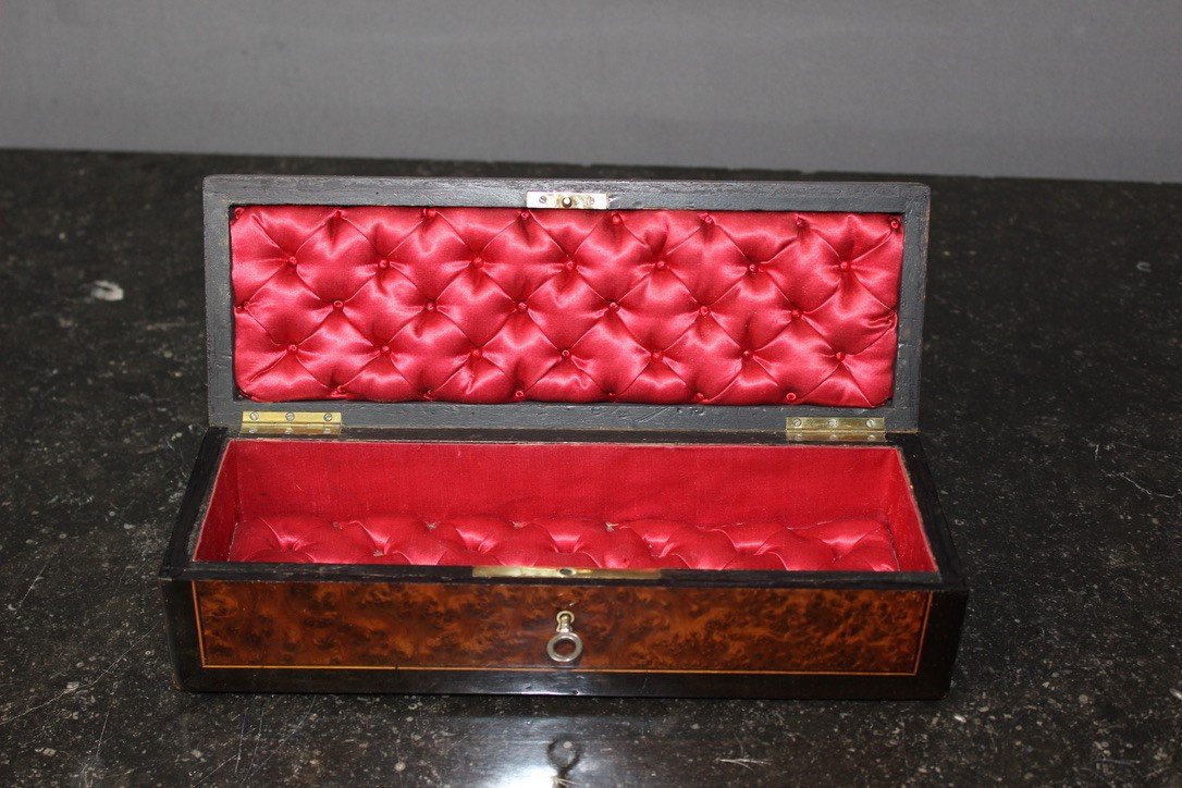 Napoleon III Period Jewelry Box In Marquetry Late 19th Century-photo-4
