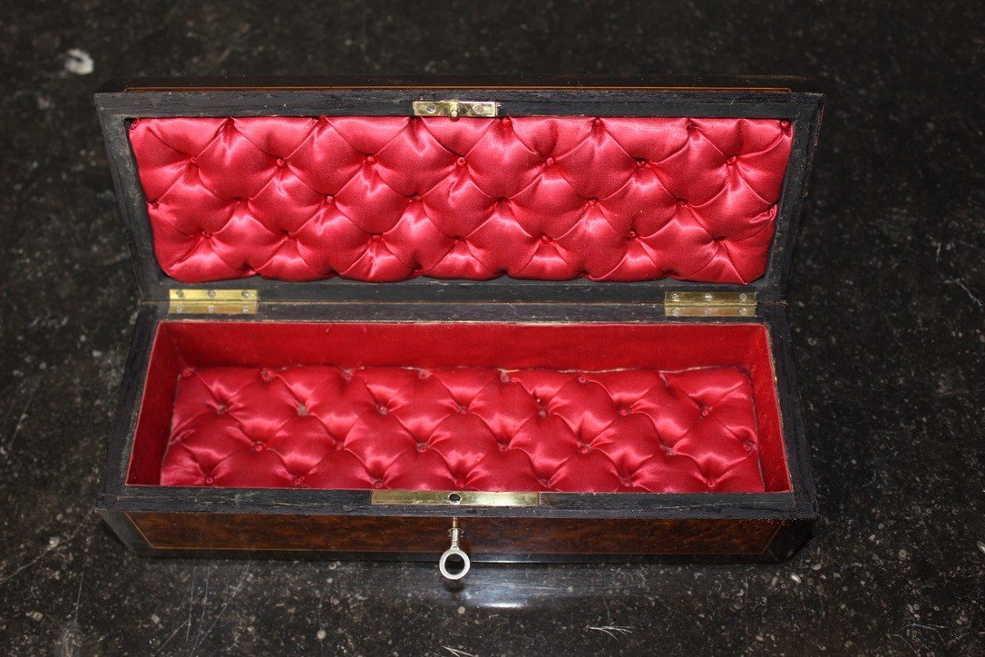 Napoleon III Period Jewelry Box In Marquetry Late 19th Century-photo-2