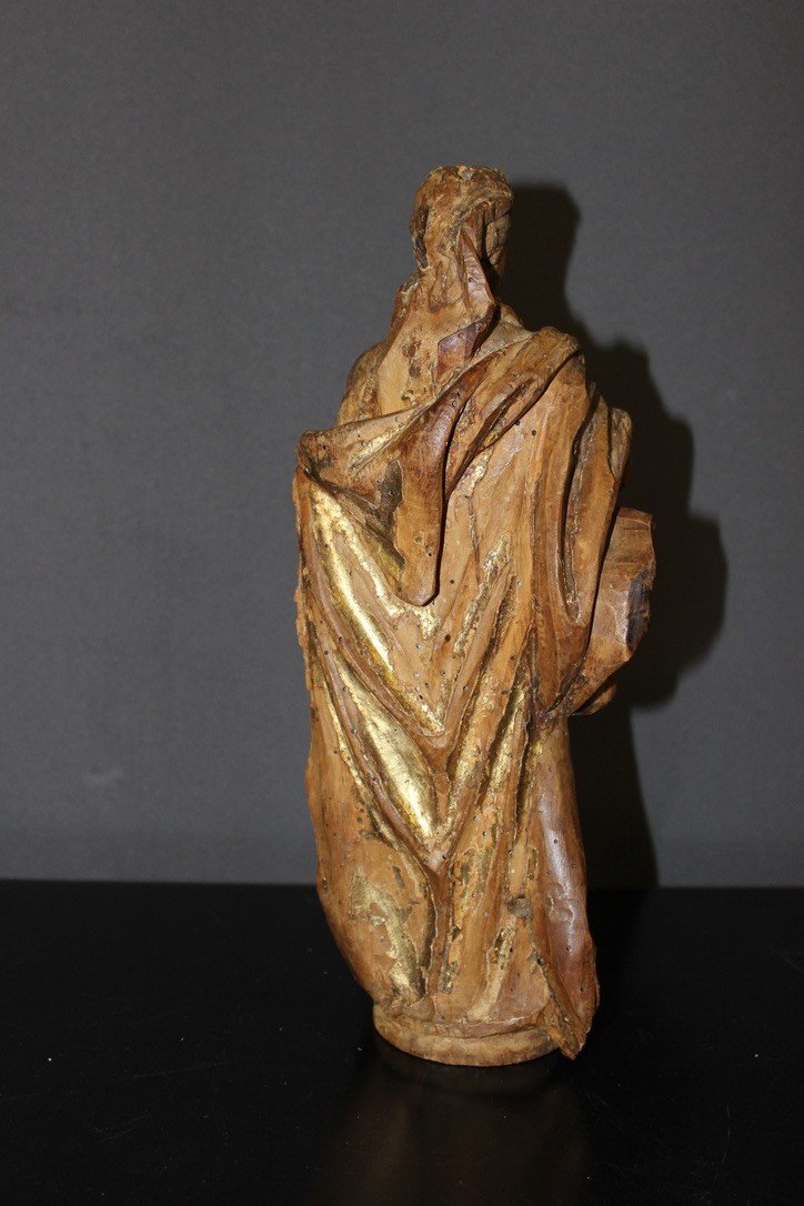 Saint In Linden Wood Late 18th Century-photo-4