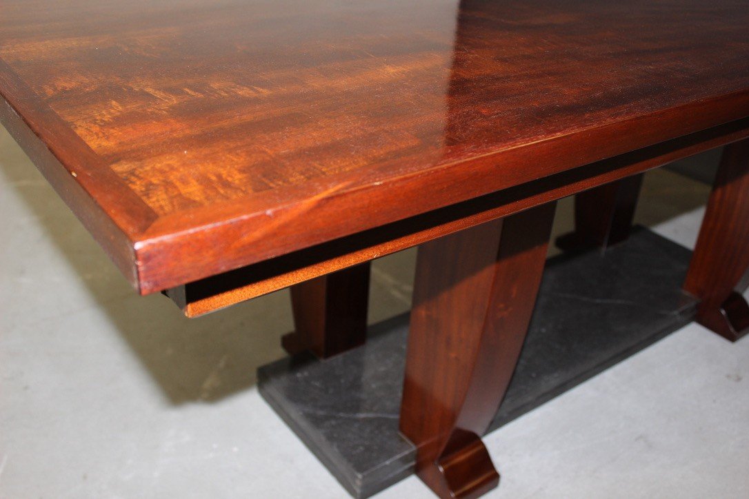 Art Deco Period Table In Mahogany And Marble Circa 1930-photo-3