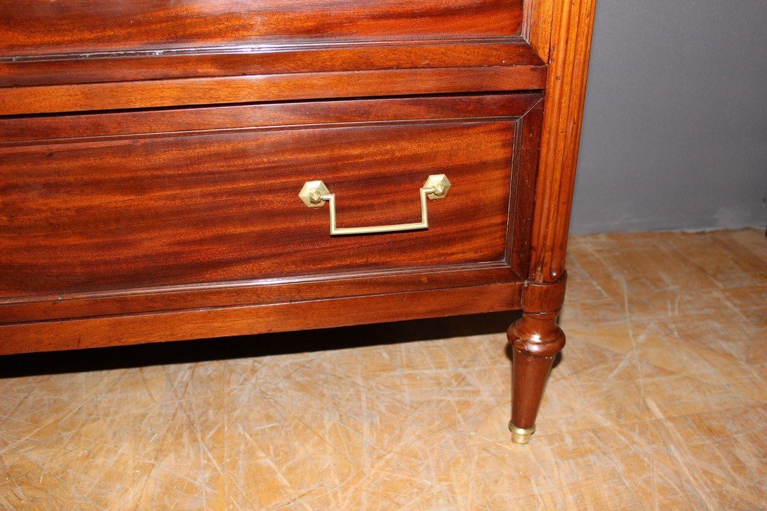 Commode d'époque Louis XVI En Acajou Fin XVIII-photo-7