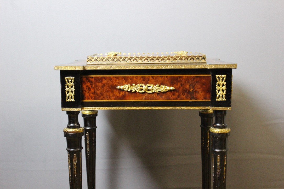 Napoleon III Period Planter In 19th Century Marquetry-photo-5