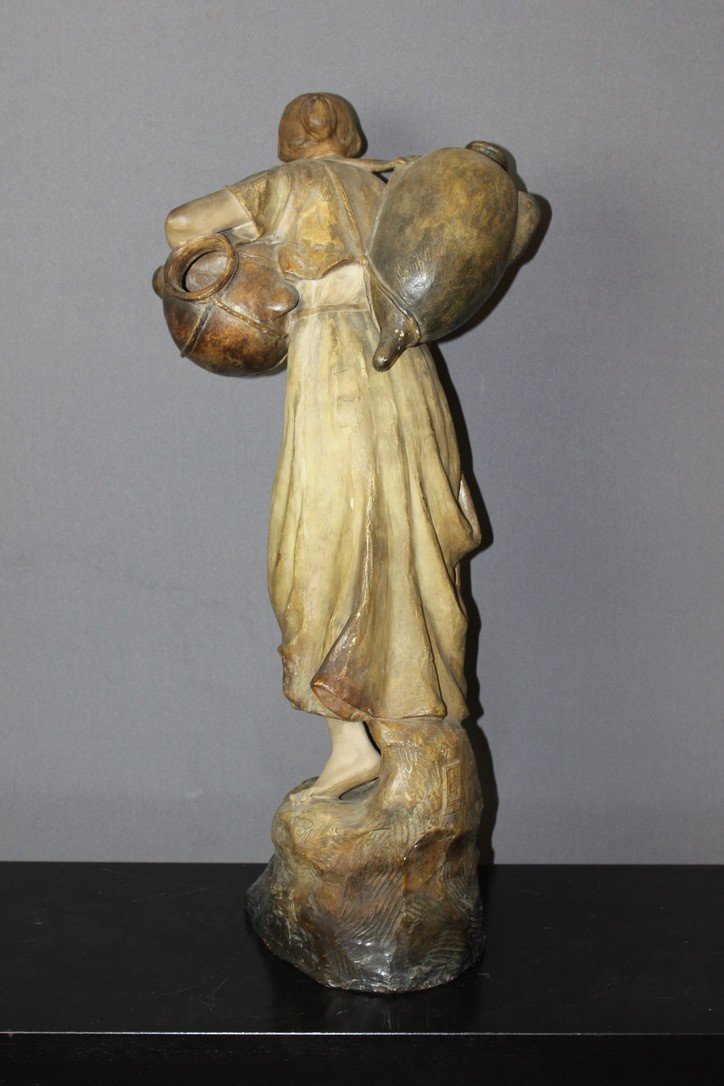 Polychrome Terracotta Sculpture By Sydan Published By Goldscheider-photo-3