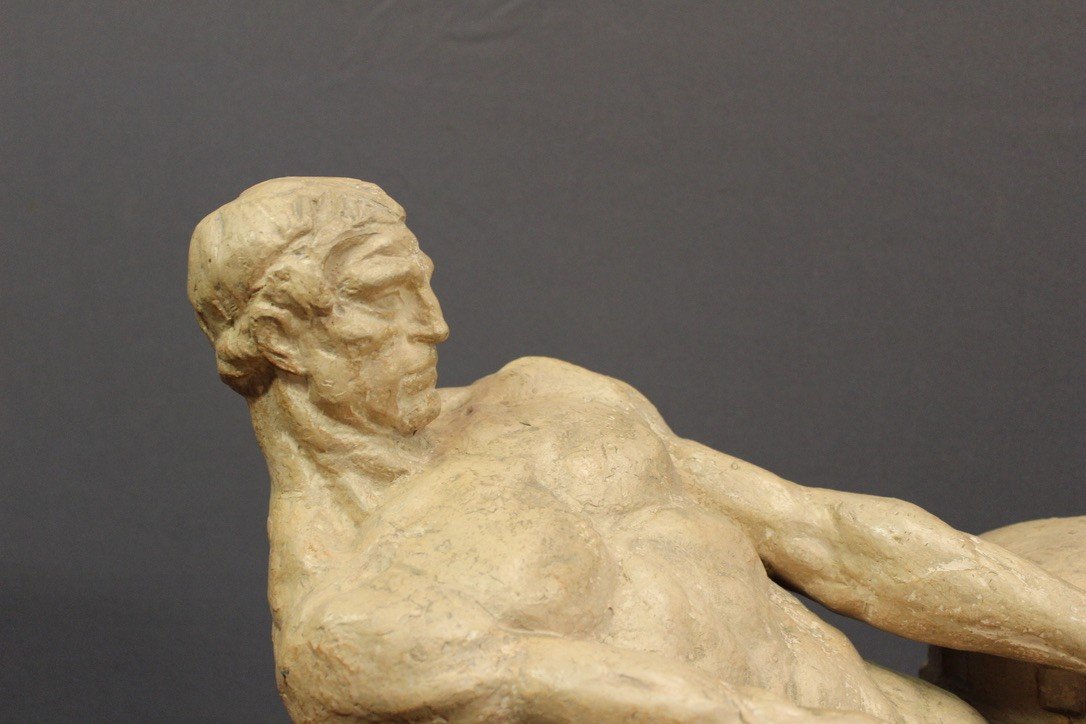 Terre Cuite "la Force " Par Henri Bargas Vers 1930-photo-8