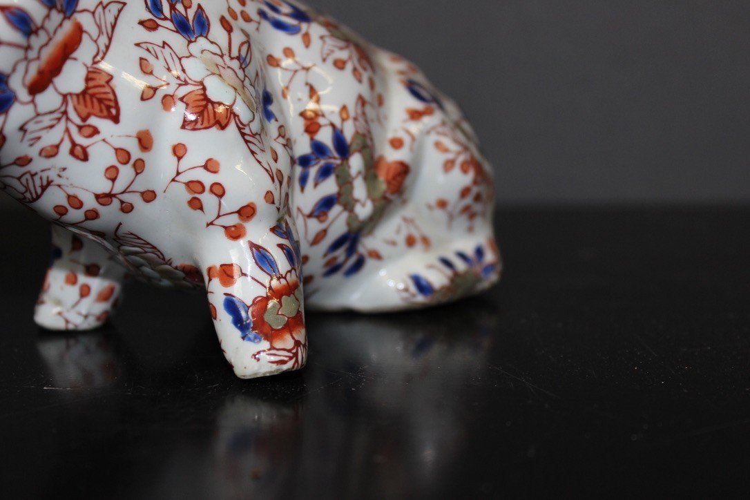 Cochon En Porcelaine Imari , Japon , Fin XIX -photo-2