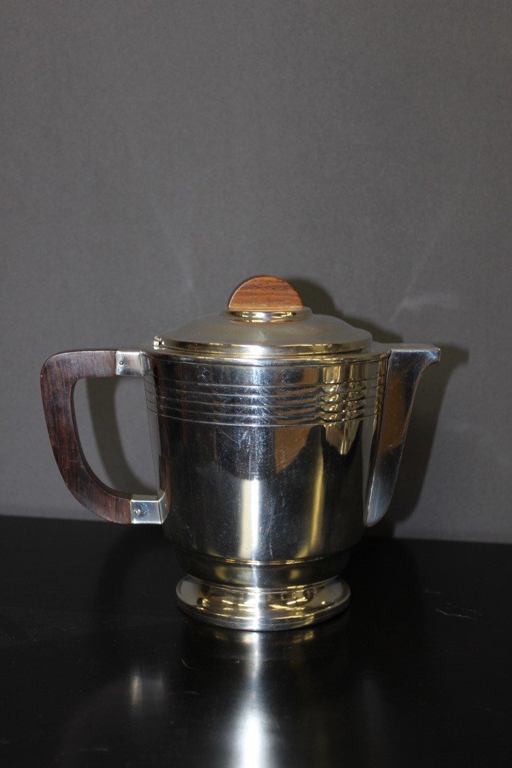 Service à Café Et Thé En Métal Argenté Vers 1930-photo-2