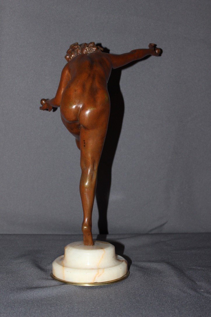 Bronze , Femme Jonglant Par Claire  Colinet Vers 1900-photo-3