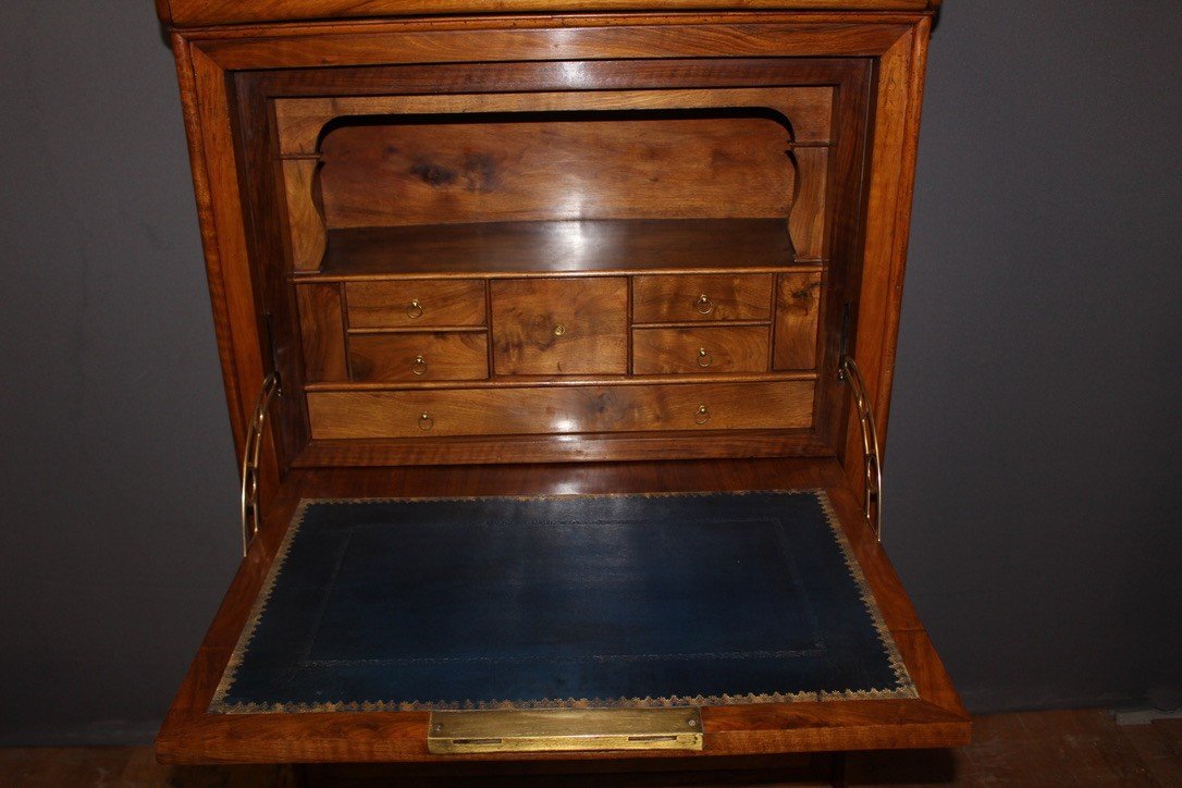 Louis Philippe Secretary In Walnut 19th Century -photo-3