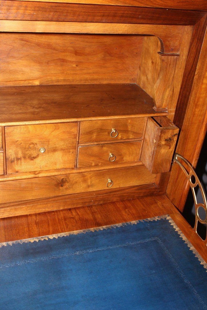 Louis Philippe Secretary In Walnut 19th Century -photo-4