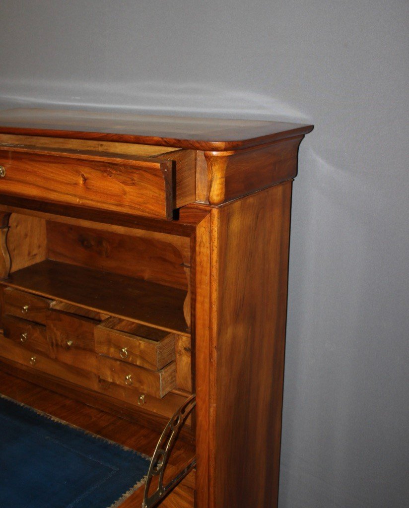 Louis Philippe Secretary In Walnut 19th Century -photo-8