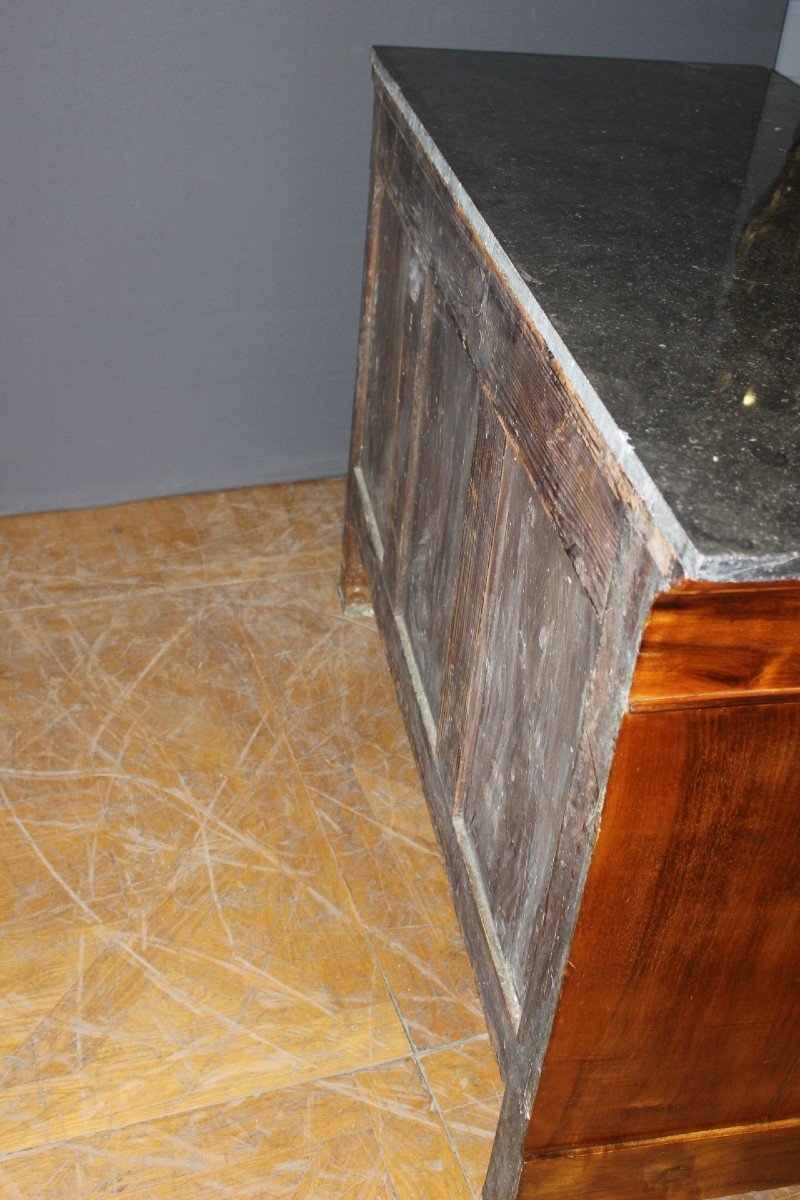 Empire Period Chest Of Drawers In Walnut With Detached Columns, Early 19th Century-photo-4