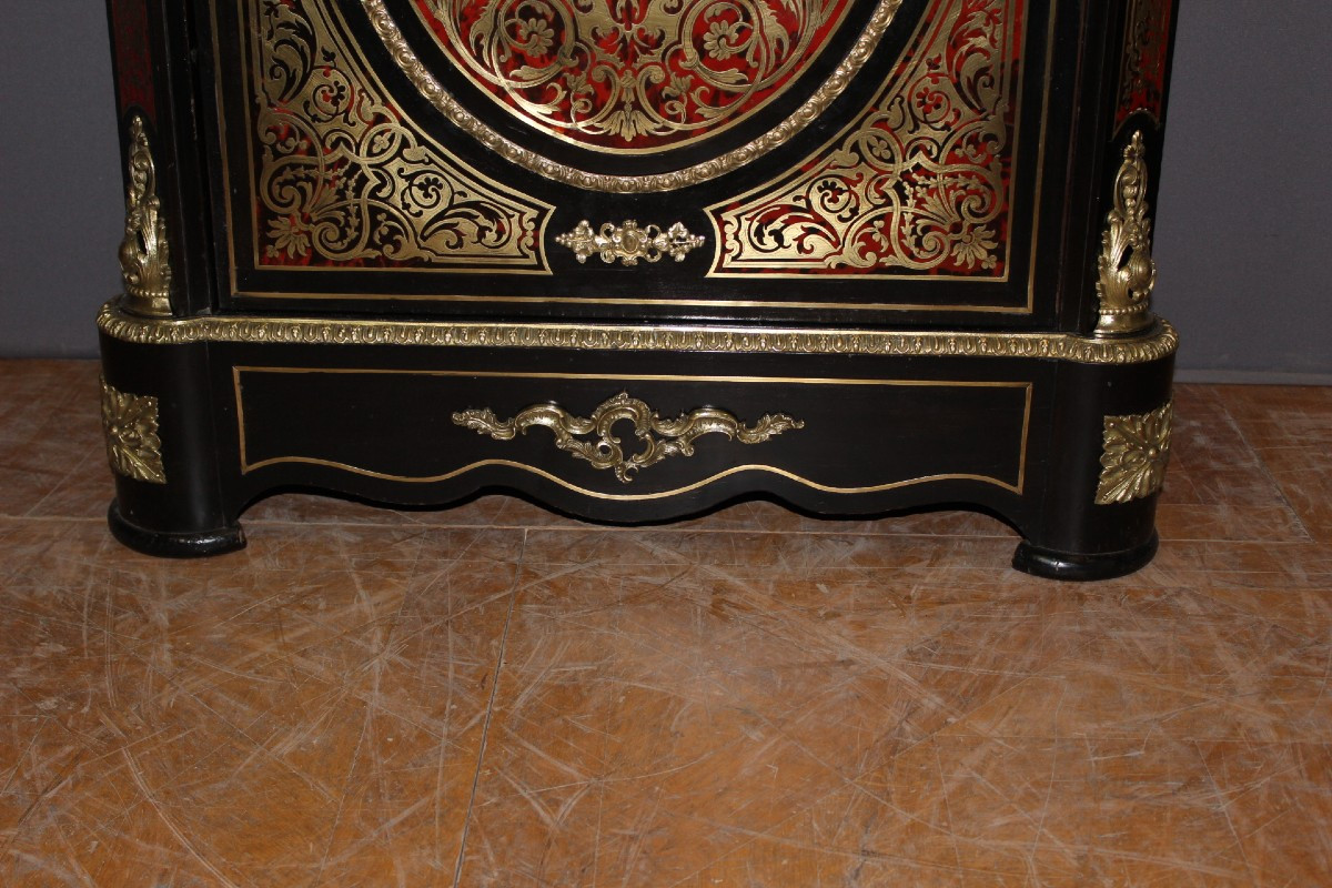 Meuble d'Appui Napoléon III En Marqueterie Boulle XIX-photo-3