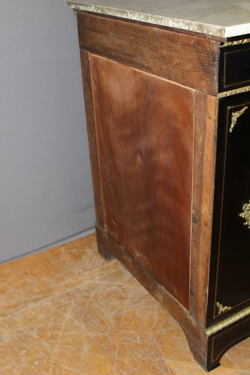 Meuble d'Appui Napoléon III En Marqueterie Boulle XIX-photo-5