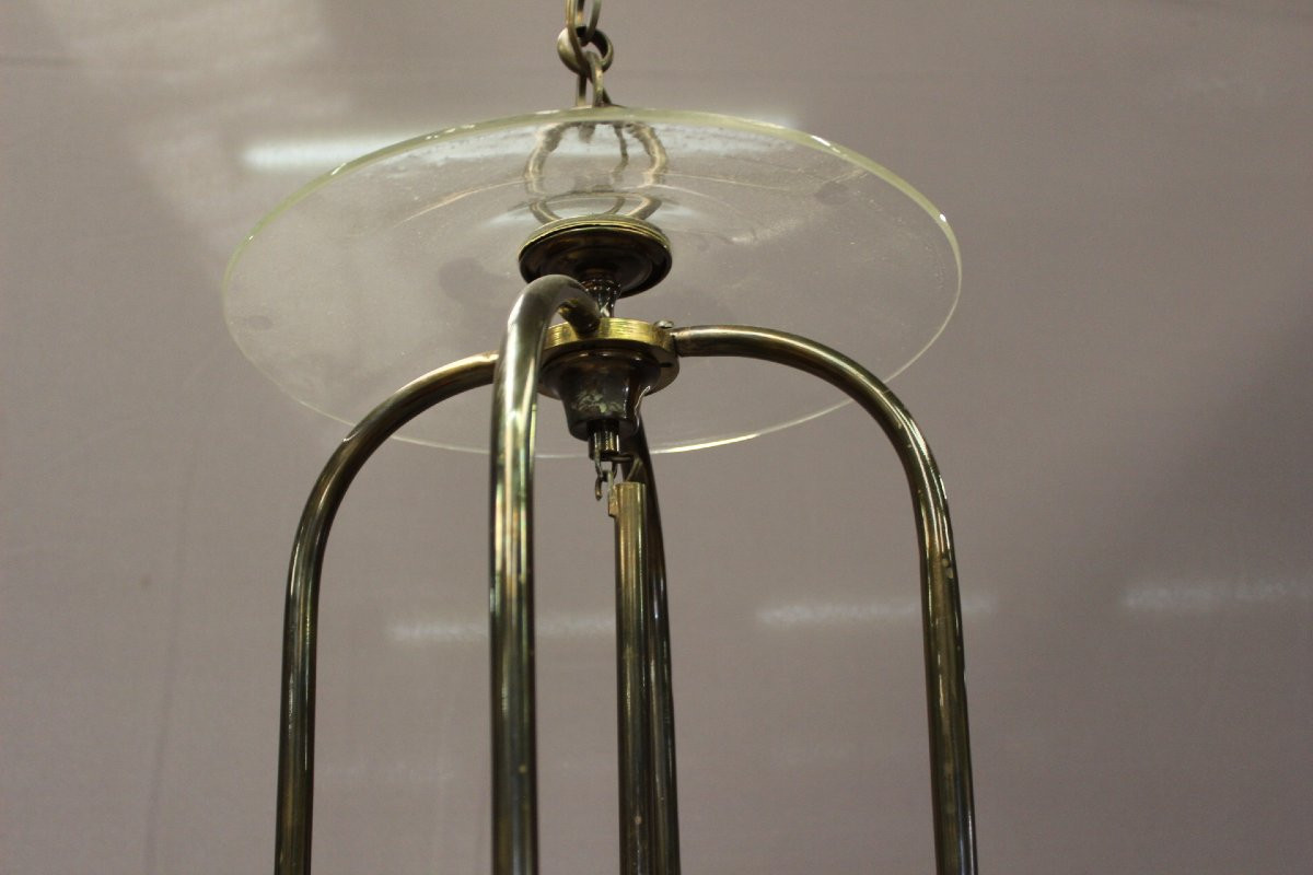 Importante Lanterne à Six Feux En Laiton , Diamètre 52 cm époque XX-photo-5