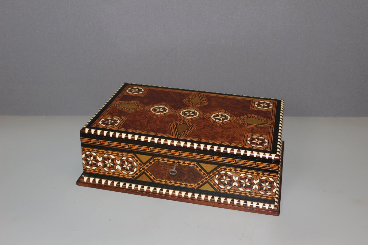 Syrian Marquetry Box Circa 1940-photo-7