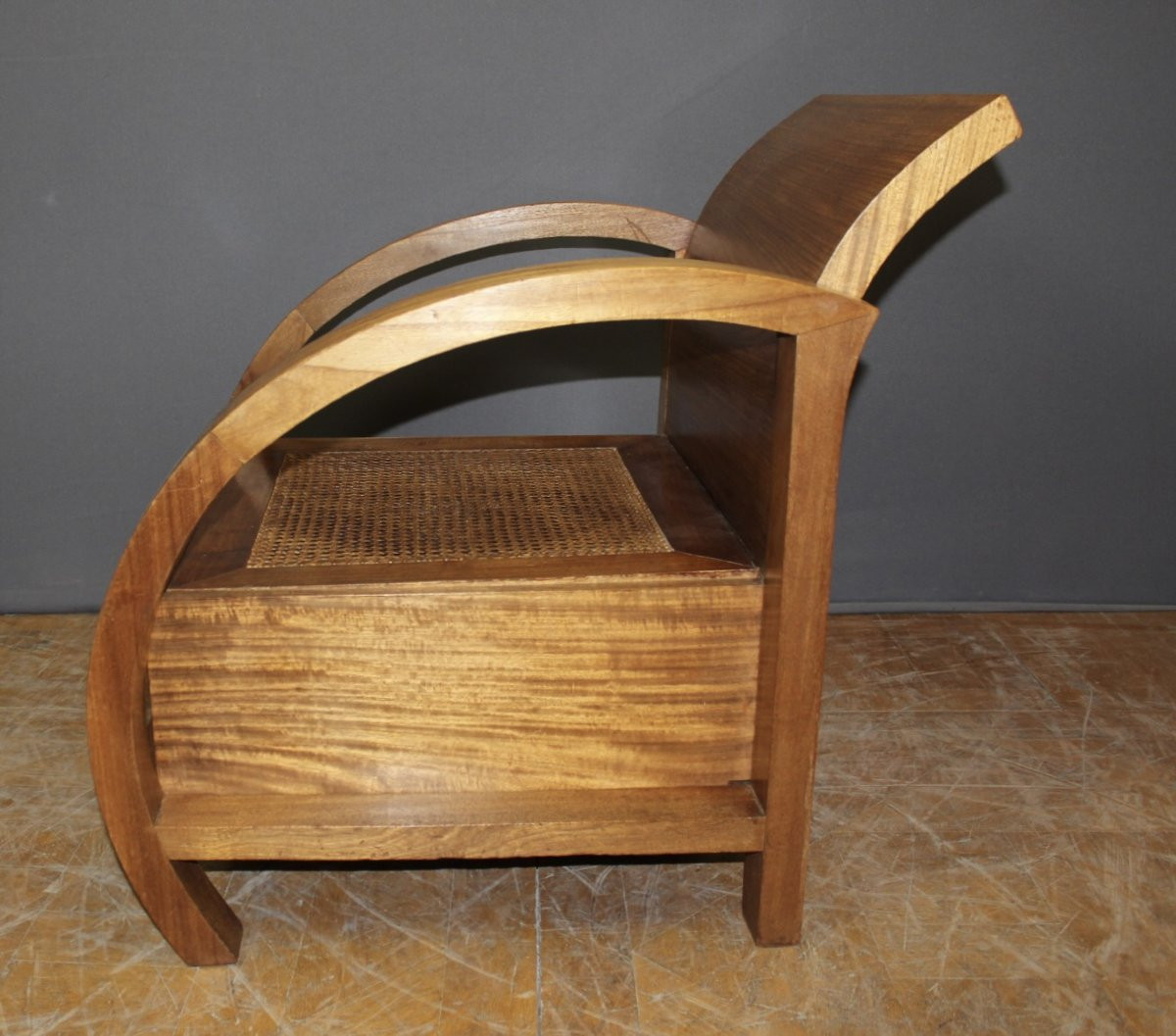 Paire De Fauteuils En Teck De Style  Art Déco -photo-4