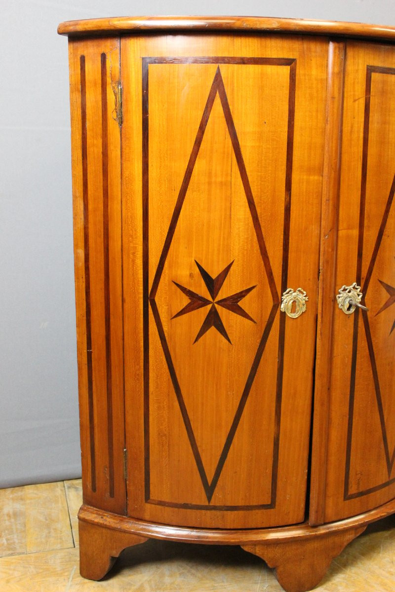 Louis XV Corner Cupboard With Maltese Cross 18th Century-photo-3
