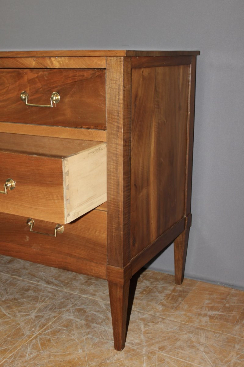 Directory Chest Of Drawers In Walnut, Early 19th Century-photo-2