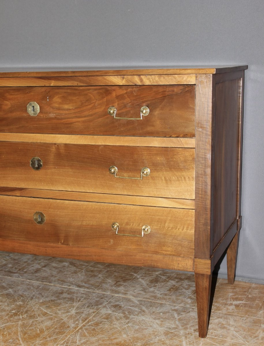 Directory Chest Of Drawers In Walnut, Early 19th Century-photo-8