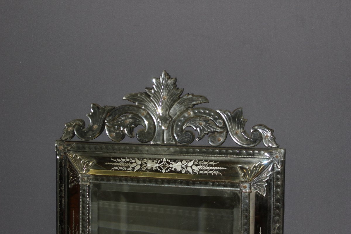 Venetian Mirror With Glazing Beads, Late 19th Century-photo-1