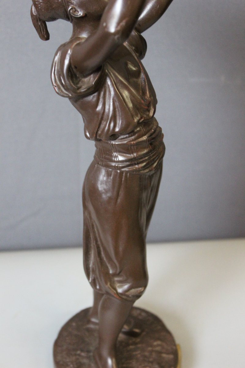Bronze, Young Tunisian With A Jug By Jean Didier, Early 19th Century-photo-6