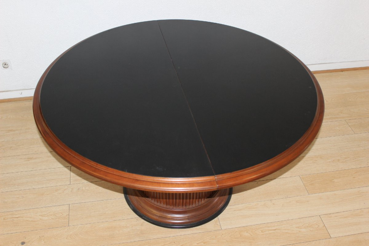 Art Deco Style Round Table By Grange Circa 1980-photo-2