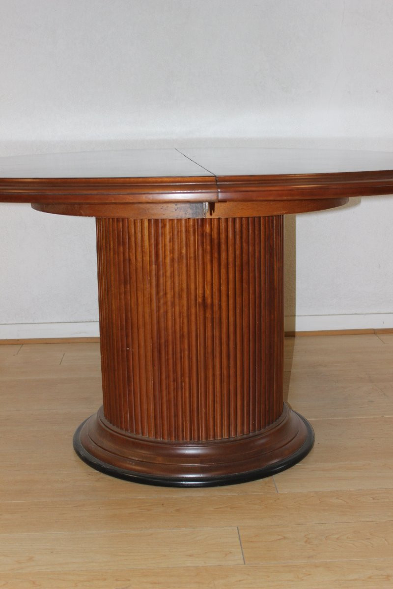 Art Deco Style Round Table By Grange Circa 1980-photo-3