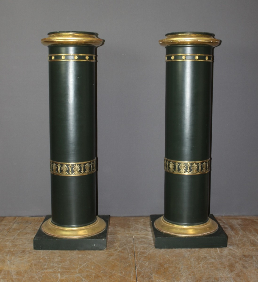 Paire de colonnes de style Empire fin XIX