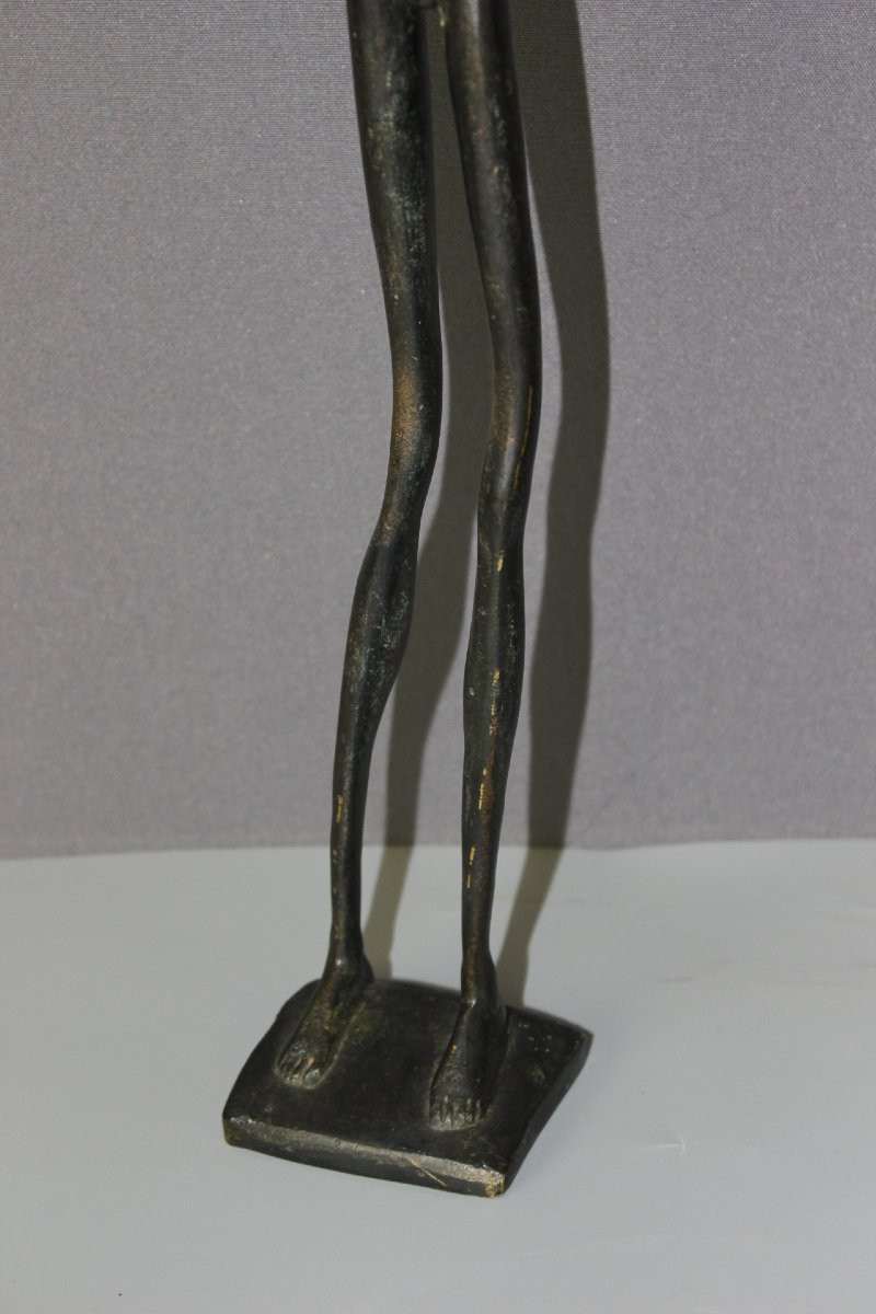 Bronze Discus Thrower With Green Patina-photo-4