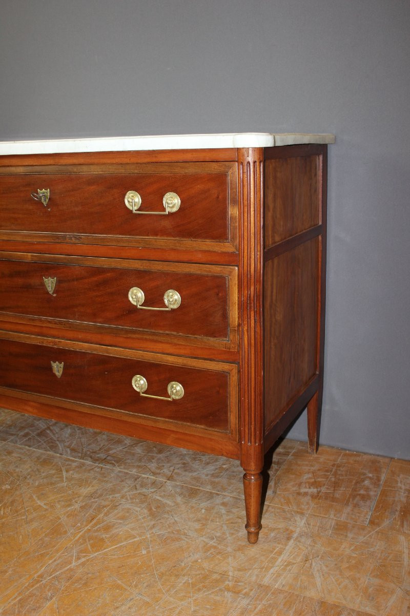 Petite Commode Louis XVI début XIX-photo-2