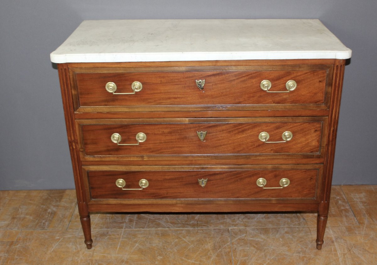 Petite Commode Louis XVI début XIX-photo-8