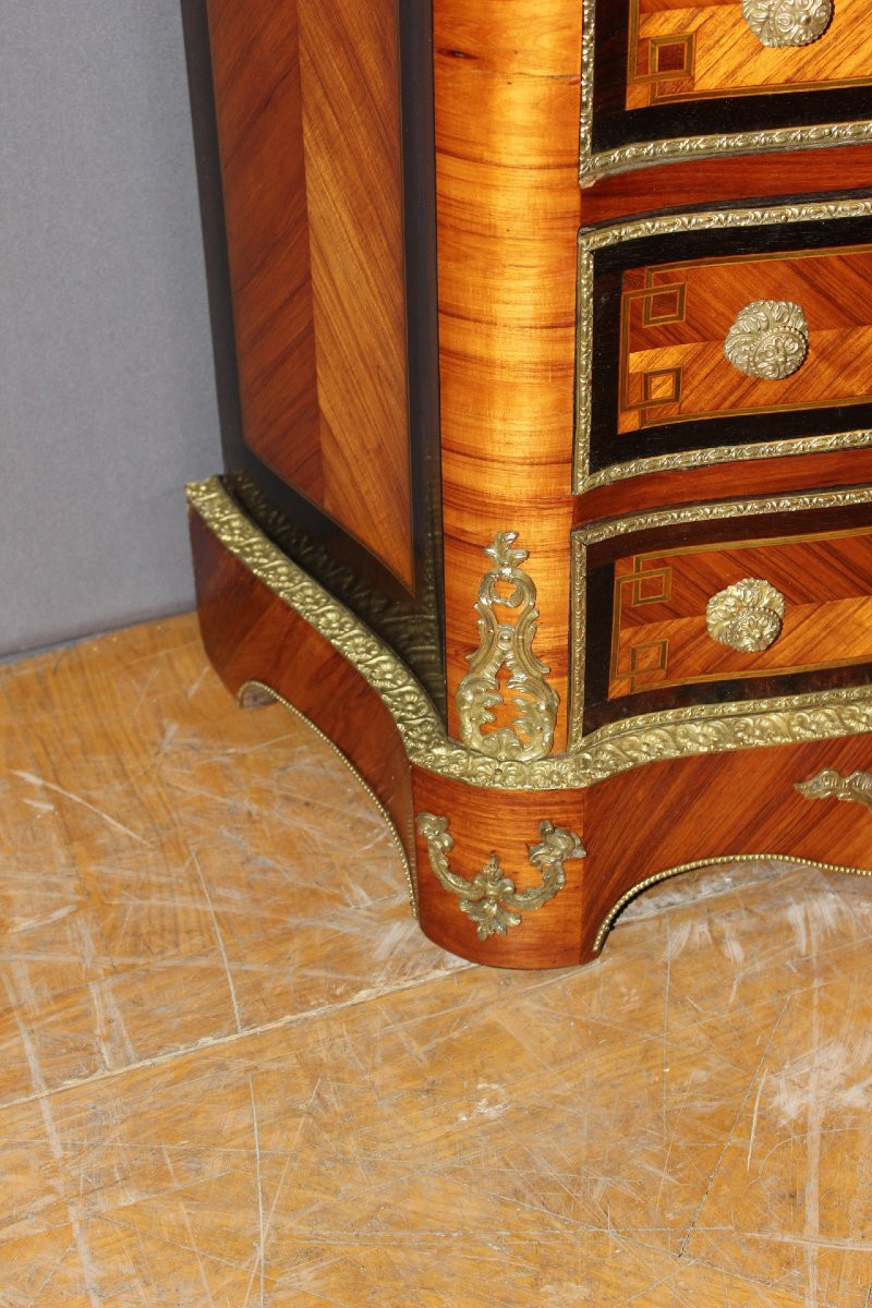 Secrétaire Napoléon III en marqueterie et bronze XIX-photo-1