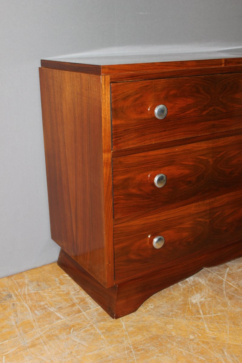 Commode d'époque Art Déco en Noyer vers 1930-photo-4