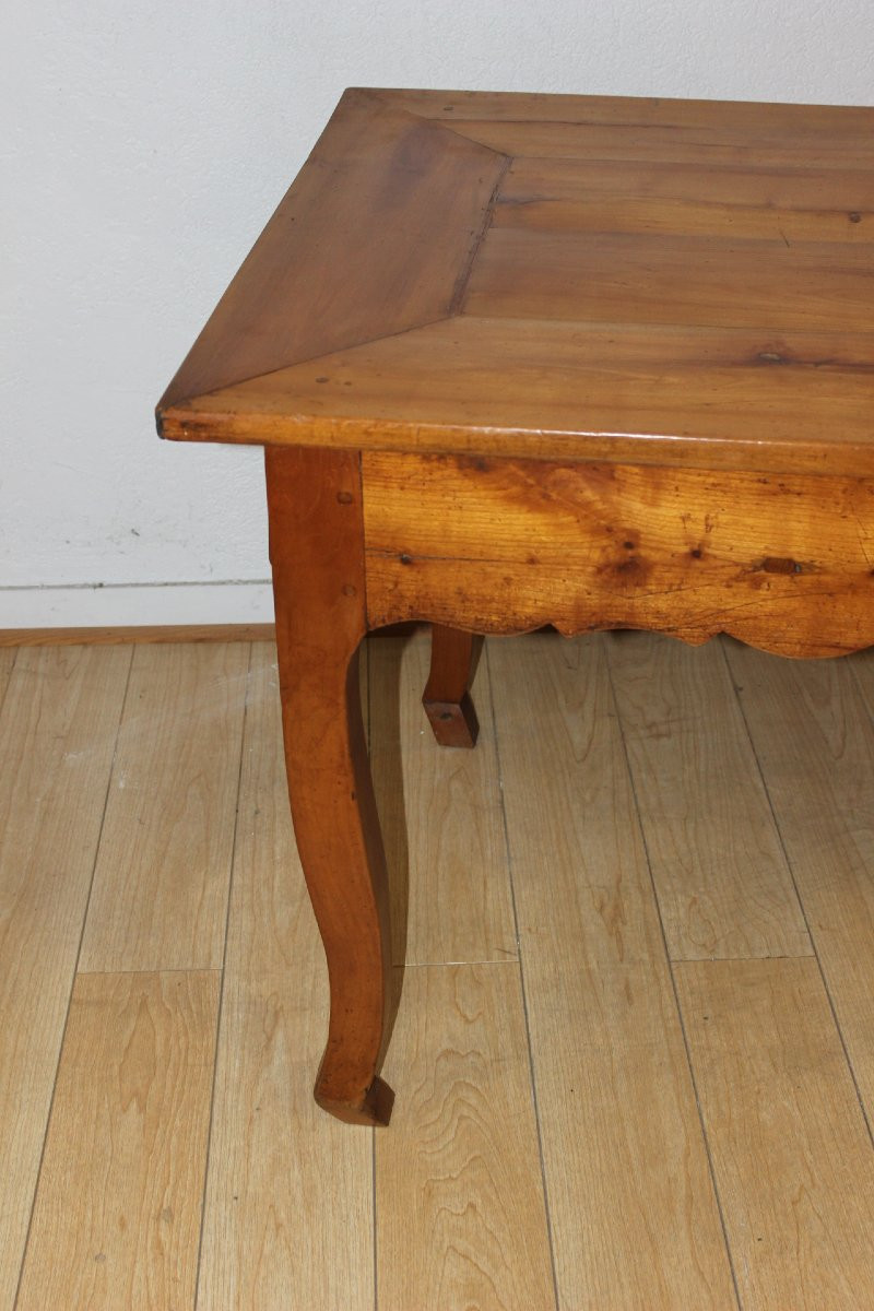Table de ferme de style Louis XV en Merisier XIX-photo-5