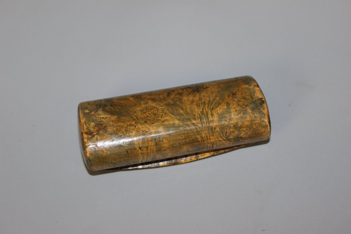 Burr Walnut And Horn Snuffbox Circa 1880-photo-2