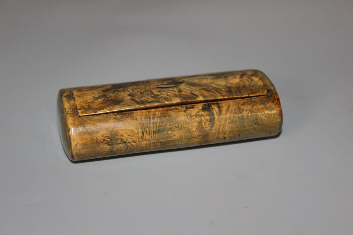 Burr Walnut And Horn Snuffbox Circa 1880-photo-4