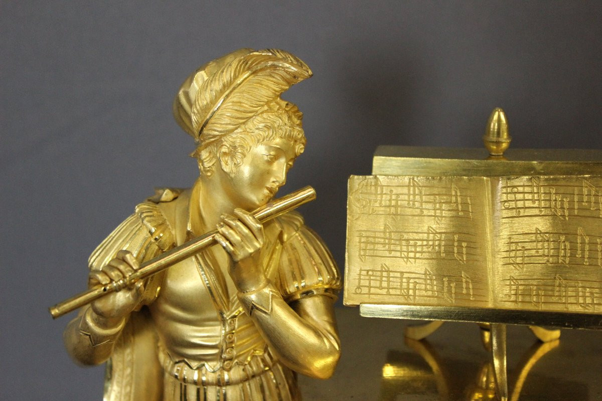 Charles X Period Gilt Bronze Troubadour Clock-photo-3