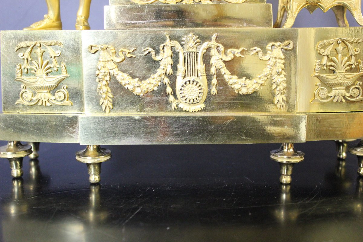 Charles X Period Gilt Bronze Troubadour Clock-photo-7