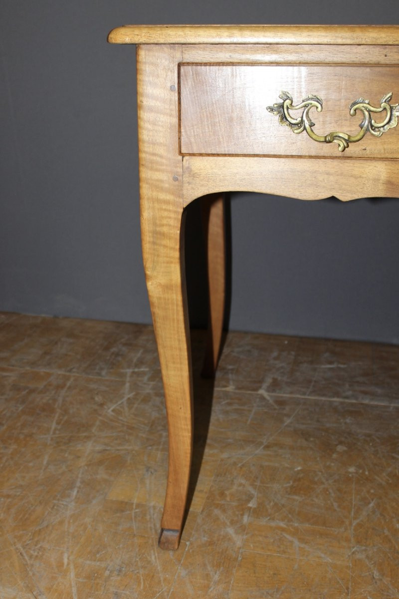 Louis XV Style Flat Desk In Walnut 19th Century-photo-3