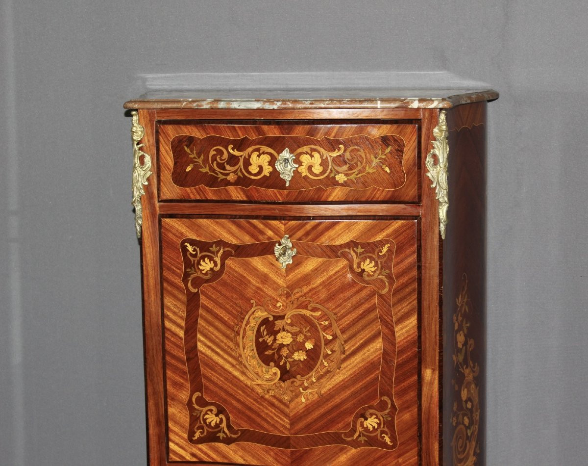 Louis XV Style Secretary Stamped A. Monin, Late 19th Century -photo-2