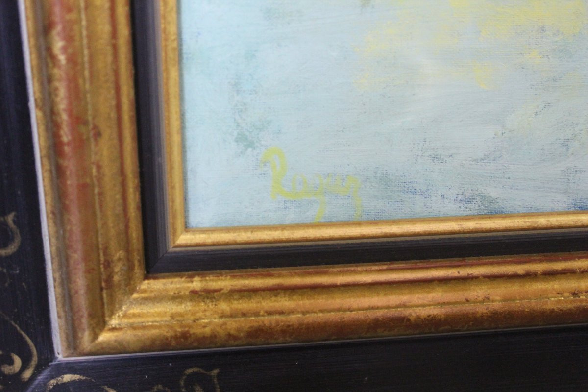 Huile sur toile "Le Gondolier" par Raguz Secko -photo-4