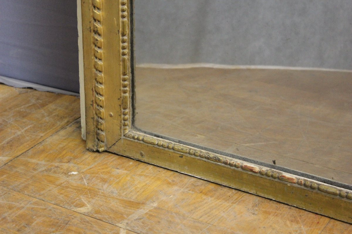 Important Miroir au mercure Louis XVI de boiserie début XIX-photo-7