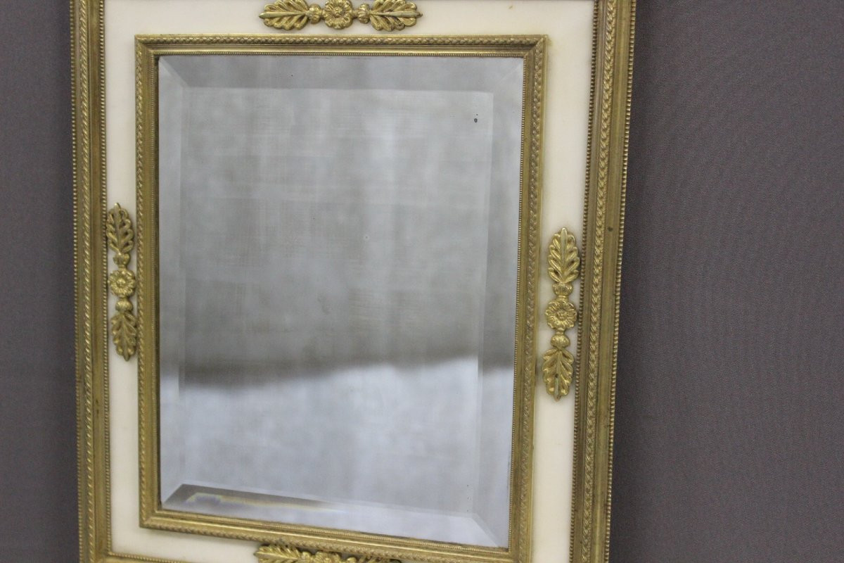 Miroir Empire en bronze et marbre début XIX-photo-3
