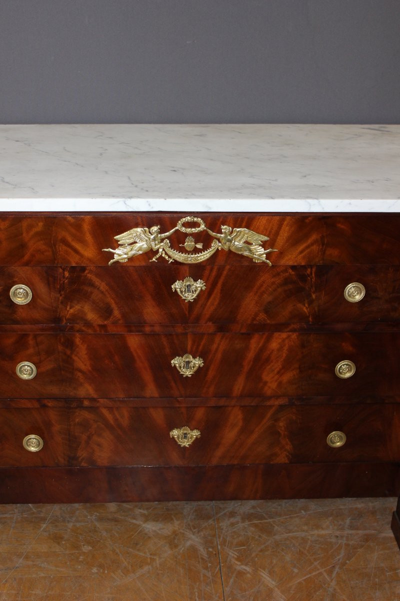 Commode Empire en acajou début XIX-photo-3