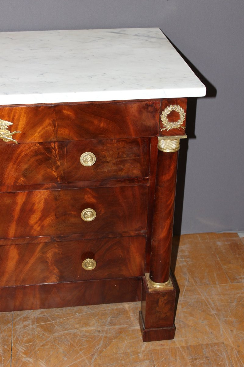 Commode Empire en acajou début XIX-photo-4