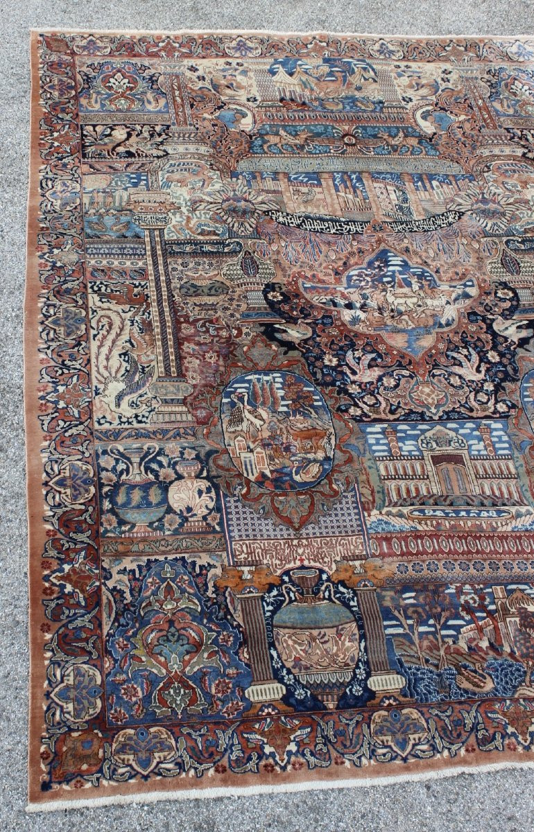 Grand Tapis Kashmar en laine , Perse vers 1950-photo-3