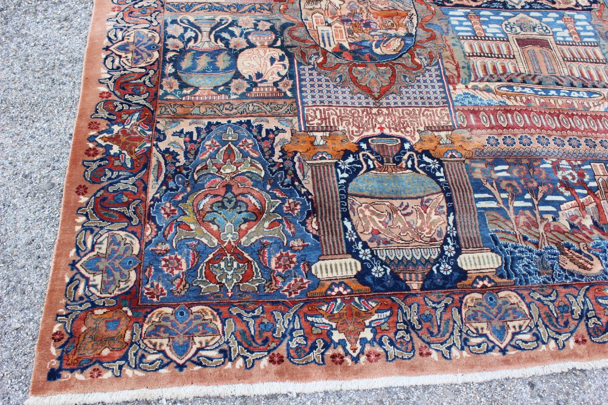 Grand Tapis Kashmar en laine , Perse vers 1950-photo-4